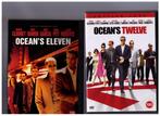 2 DVD's : Ocean's Eleven & Ocean's Twelve - Clooney, B. Pitt, Comme neuf, Tous les âges, Envoi, Action