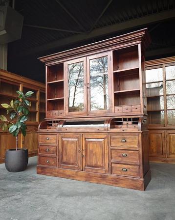 Antieke Kruidenierskast | Winkelkast | Buffetkast Teak #1835, Antiek en Kunst