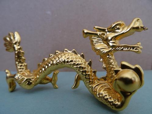 Figurine dragon figurine dorée dragon Risis 8x2x4 amulette, Antiquités & Art, Art | Art non-occidental, Enlèvement ou Envoi