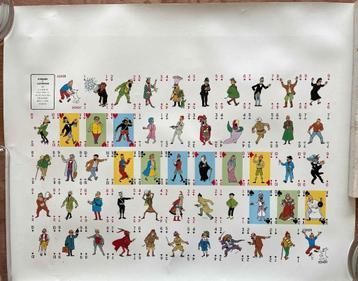 Tintin Collector Poster - Speelkaarten beschikbaar voor biedingen