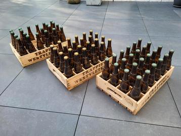 casier et bouteilles vides de Westvleteren.