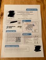 2 x tickets pour weekend pass EUROPEAN OPEN 2025, Twee personen, Oktober