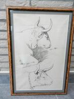 Louis Emile Adan Tekening 19 eeuw, Antiek en Kunst, Kunst | Schilderijen | Klassiek, Ophalen of Verzenden