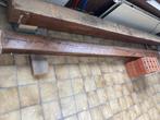 2 oude eiken houten balken (3,8 m), Ophalen, Eiken, Zo goed als nieuw, Balk