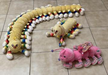 3 pluche duizendpoot rupsen uit 1984 beschikbaar voor biedingen