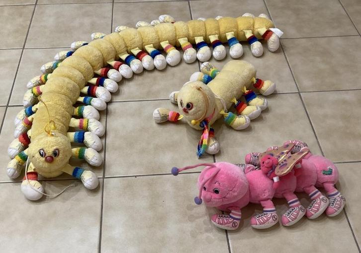 3 pluche duizendpoot rupsen uit 1984, Verzamelen, Speelgoed, Gebruikt, Ophalen of Verzenden