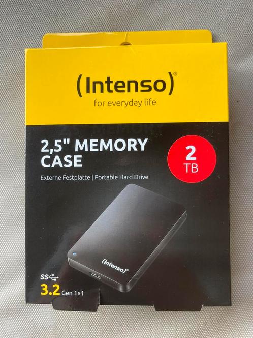 INTENSO MEMORY CASE 2TB (Externe HDD Nieuw en ongebruikt), Computers en Software, Harde schijven, Nieuw, Extern, HDD, USB, Verzenden