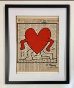 Keith Haring tekent op krantenpapier. Groot formaat, Ophalen of Verzenden