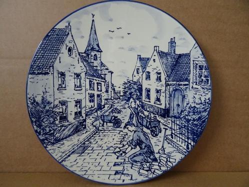 Delfts blauw bord Royal Delfts bord stratenmaker vintage, Antiek en Kunst, Curiosa en Brocante, Ophalen of Verzenden