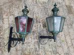 2 belles lanternes de jardin anciennes, Jardin & Terrasse, Éclairage extérieur, LED, Appliques murales, Autres matériaux, Enlèvement
