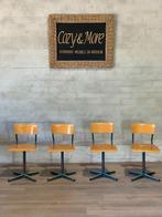 4 schoolstoelen / prijs per stoel, Métal, Quatre, Vintage, Utilisé