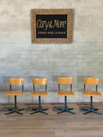 4 schoolstoelen / prijs per stoel, Métal, Quatre, Vintage, Utilisé