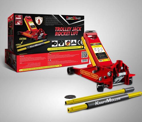 garagekrik low profile 3 ton twin pomp met assteunen 5ton, Auto diversen, Krikken, Nieuw, Garagekrik, Hydraulisch, Ophalen of Verzenden