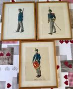 Lot de 3 portraits de soldats belge, Ophalen of Verzenden, Landmacht
