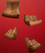 Togo sofa met leer te koop. 2p + 1p, Huis en Inrichting, Zetels | Zetels en Chaises Longues, 100 tot 125 cm, Tweepersoons, Leer