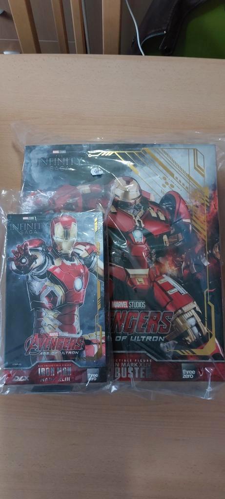 Avengers infinity Iron man mark 43 et 44 diecast three zero, Collections, Statues & Figurines, Comme neuf, Enlèvement ou Envoi