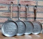 Tin – 4 Spreukenpannetjes - Nostalgische spreken, Ophalen of Verzenden, Zo goed als nieuw