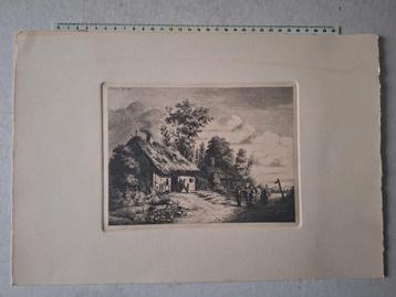 Ets Jozef Linnig uit 1847 "Landschap" beschikbaar voor biedingen