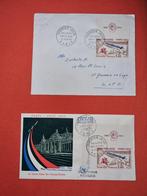 2 Envel timbre émiss 1ier jour Philatec France 5 juin 1964, Non décrit, Enlèvement ou Envoi