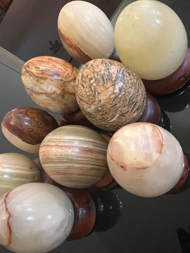 Set van 9 decoratieve eieren, Antiek en Kunst, Antiek | Woonaccessoires, Ophalen