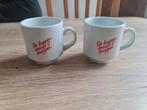 Servies : 2 koffietassen : uw kapper maakt knapper, Huis en Inrichting, Keuken | Servies, Ophalen of Verzenden, Zo goed als nieuw