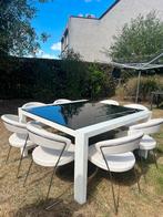 Calligaris Design Eetkamer – Tafel + 8 Stoelen + Kast, Ophalen, Gebruikt, 6 tot 8 stoelen