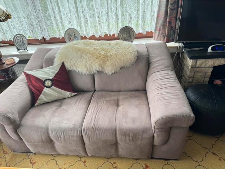 Salonset met relaxfunctie – 2-zit, 3-zit en 2-zit, Huis en Inrichting, Zetels | Zetels en Chaises Longues, Zo goed als nieuw, Stof