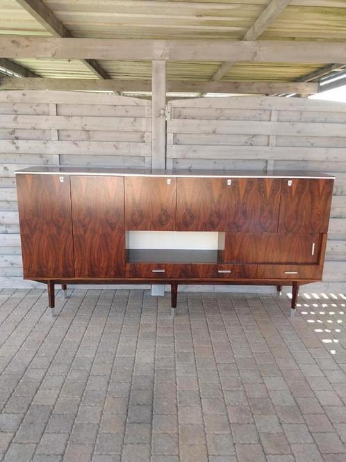 Vintage mid century highboard | wandkast | barkast palissand, Antiek en Kunst, Antiek | Meubels | Kasten, Ophalen