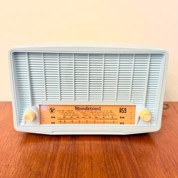 VINTAGE ITALIAANSE BUIZENRADIO WUNDERCART A59 HEMELSBLAUW beschikbaar voor biedingen