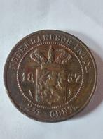 Munt 2,5 cent 1857 Nederlands Indie, Ophalen of Verzenden, Vóór koninkrijk, Overige waardes, Losse munt