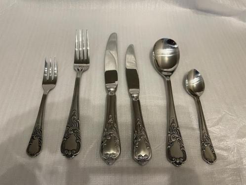 Inox bestek Louis XV - 77 delig, Huis en Inrichting, Keuken | Bestek, Gebruikt, Bestekset, Inox of Chroom, Vaatwasserbestendig