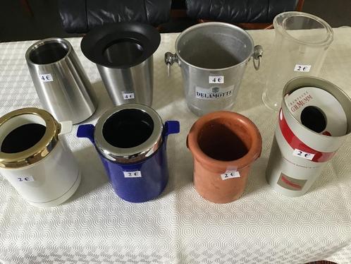 8 wijnkoelers of champagne koelers aan 2 of 4 euro, Huis en Inrichting, Keuken | Servies, Zo goed als nieuw, Ophalen of Verzenden