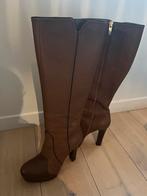 Prachtige lange laarzen cognac kleur maat 38, Enlèvement ou Envoi, Beige, Comme neuf, Bottes hautes