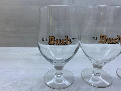 07/ Lot de 2 verres Bush, 1933-1993 pour les 60ans Bush Beer, Collections, Verres & Petits Verres, Comme neuf, Verre à bière, Enlèvement ou Envoi