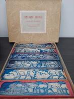 Mooie set oude stempels in originele doos  vintage, Ophalen