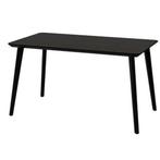Ikea zwarte tafel Lisabo essenfineer, Huis en Inrichting, Tafels | Eettafels, 50 tot 100 cm, 100 tot 150 cm, Gebruikt, Rechthoekig