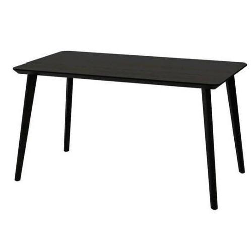 Ikea zwarte tafel Lisabo essenfineer 140x78x74cm KOOPJE, Maison & Meubles, Tables | Tables à manger, Utilisé, 50 à 100 cm, 100 à 150 cm
