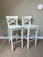 2 barkrukken ikea ingolf, Huis en Inrichting, Barkrukken, Ophalen, Gebruikt, Met voetsteun, 90 cm of meer