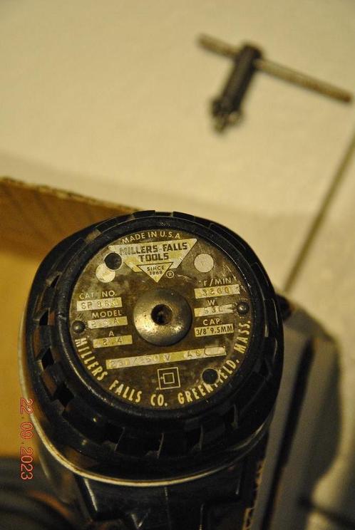 Vintage boormachine MILLERS FALLS Co., 530 W, Doe-het-zelf en Bouw, Gereedschap | Boormachines, Gebruikt, Boormachine, 400 tot 600 watt