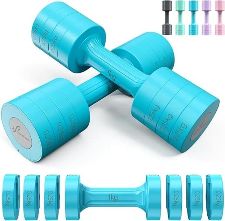 Set van 2 verstelbare halters voor dames | Nieuw, Sport en Fitness, Fitnessmaterialen, Nieuw, Dumbbell, Armen, Verzenden