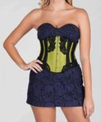 Korset corset met baleinen en kant afgewerkt nieuw one size, ANDERE, Verzenden, Groen, Body of Korset