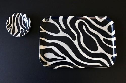 Rare Cogebi Ornamin zebra tray en cendrier / Vintage expo, Huis en Inrichting, Woonaccessoires | Dienbladen, Zo goed als nieuw