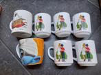 Lot de tasses Bob et Bobette, Cubitus, Schtroumpf, Tasses BD, Utilisé, Enlèvement ou Envoi