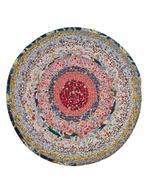 Uniek rond vloerkleed — Ø76cm/handgemaakt/cadeau-idee, Ophalen of Verzenden, Nieuw