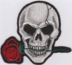 Skull Roos stoffen opstrijk patch embleem #3, Motos, Accessoires | Autre, Neuf