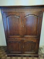 Stevige massief houten kast – ideaal voor pc of tv, Antiek en Kunst, Ophalen