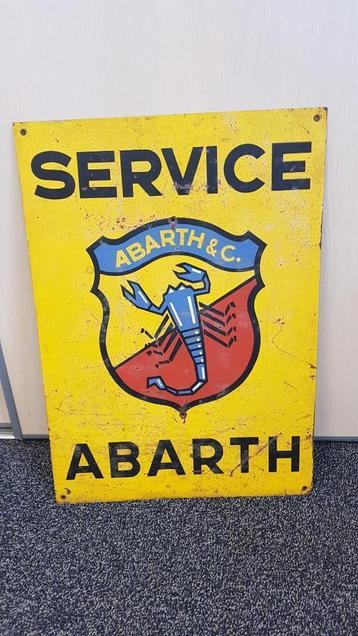 Abarth reclame bord staal