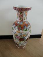 Porseleinen buikvaas met uitlopende hals, hoogte 61 cm,, Antiek en Kunst, Ophalen of Verzenden