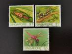 Singapore 1985 - insecten - krekel, veldsprinkhaan, libelle, Ophalen of Verzenden, Gestempeld, Zuidoost-Azië