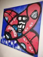 Fabian (Herman Brood) AIRPLANE   Acrlyl spuitbus mix media o, Ophalen